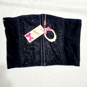 ILanni Body Shaper Waist Shapewear Black Latex Girdle Size 5 XL NWT.